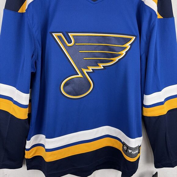 St Louis Blues NHL Fanatics Breakaway Home Jersey Blue Size Large NWT - Picture 2 of 7